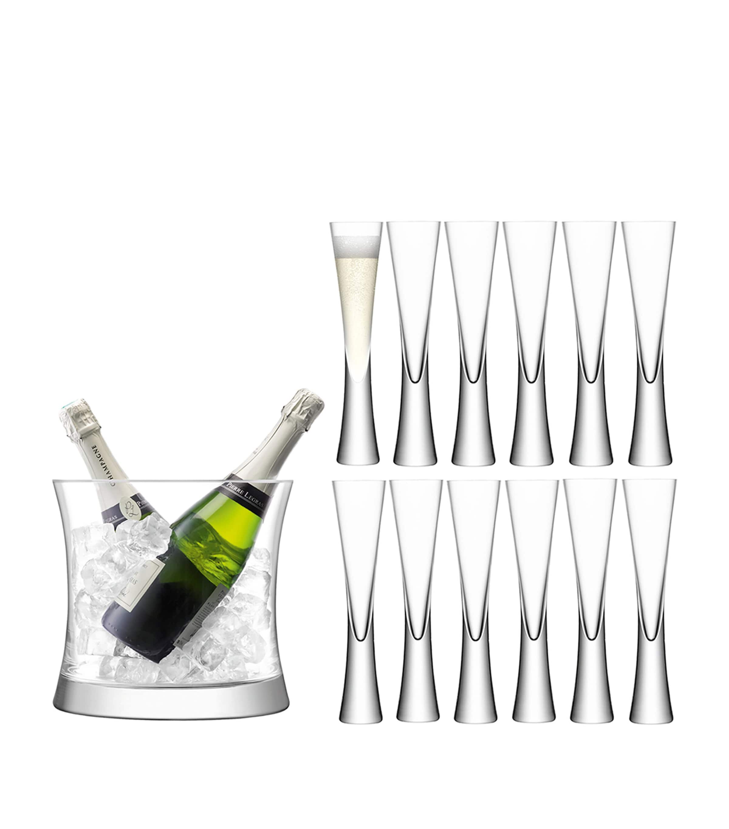 Moya Champagne Flutes and Ice Bucket Serving Set