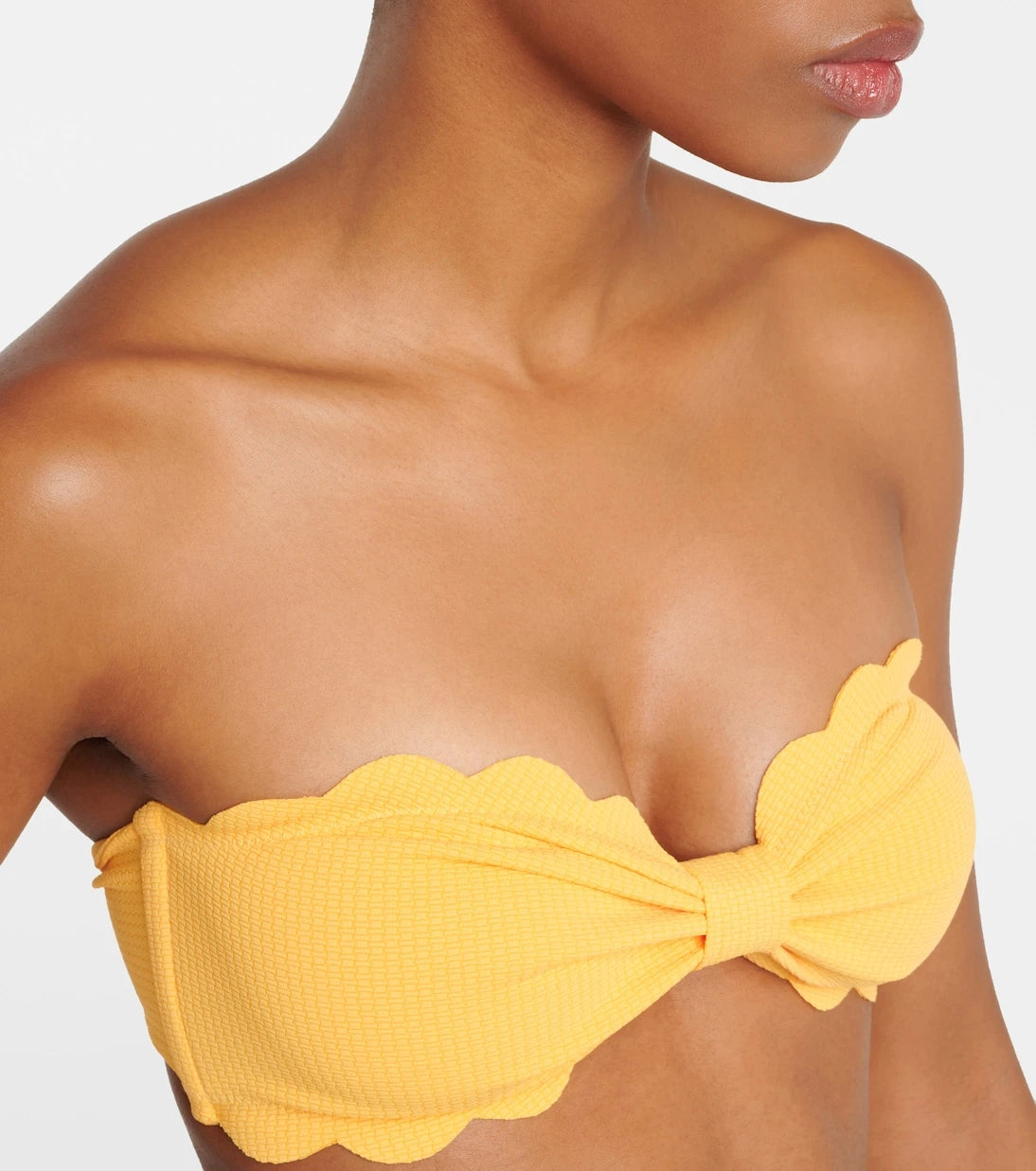 Marysia - Antibes scalloped bandeau bikini top
