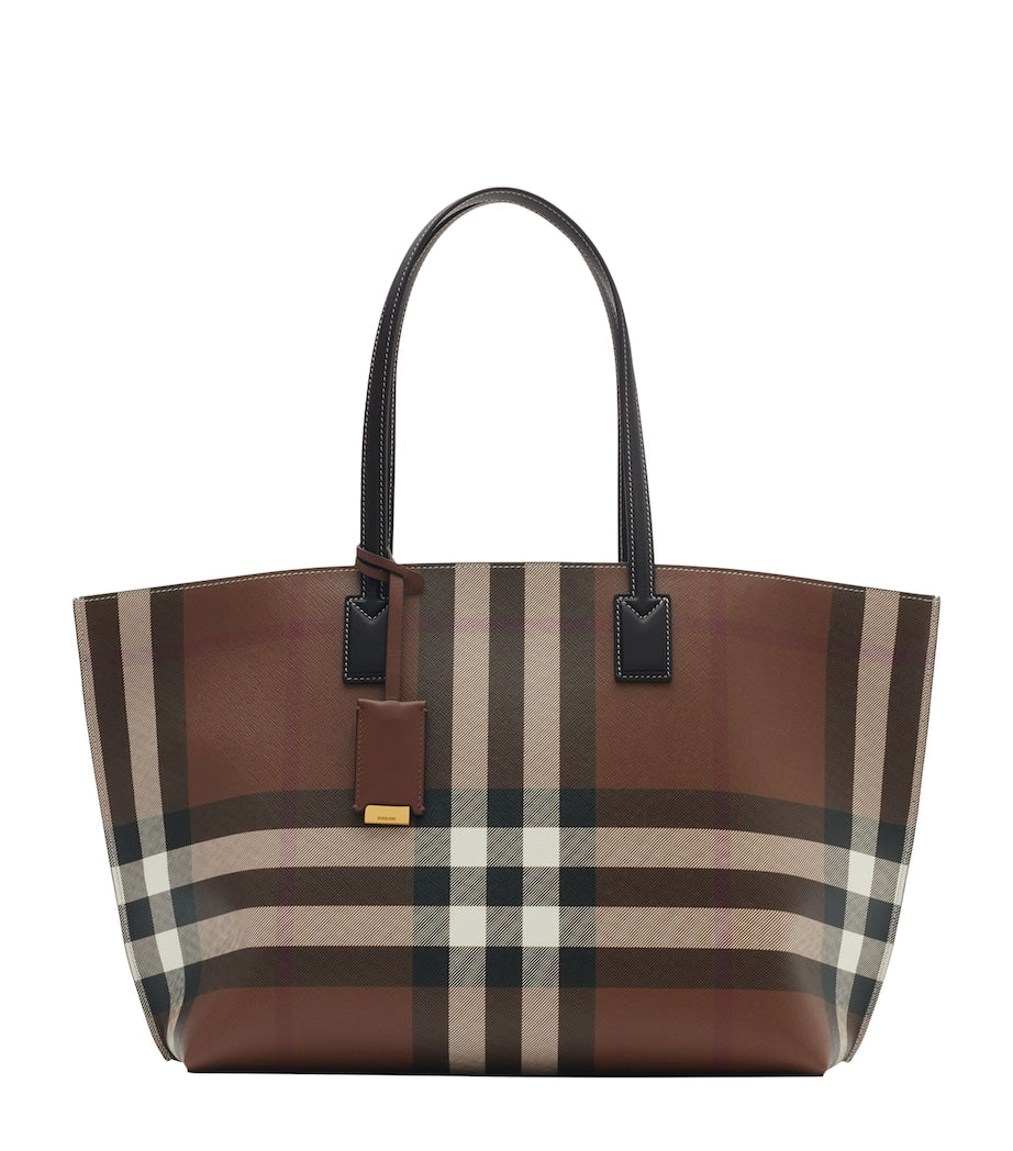Burberry Brown Medium Check Tote Bag