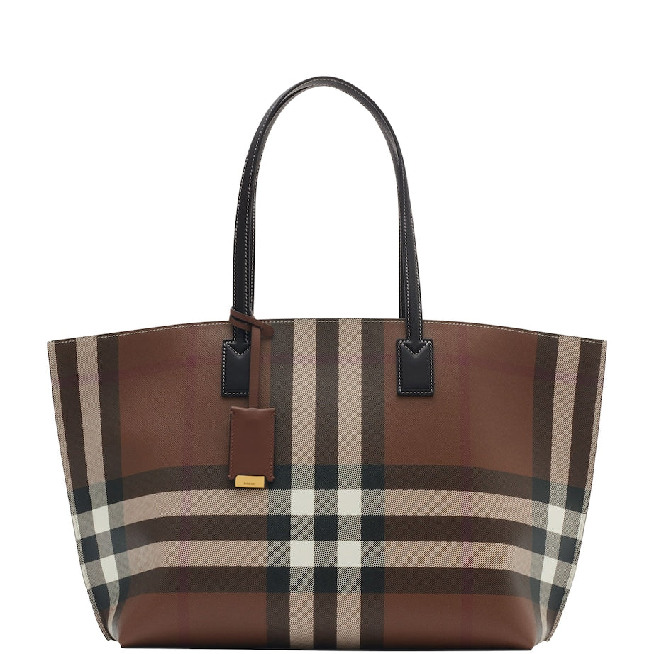 Burberry Brown Medium Check Tote Bag