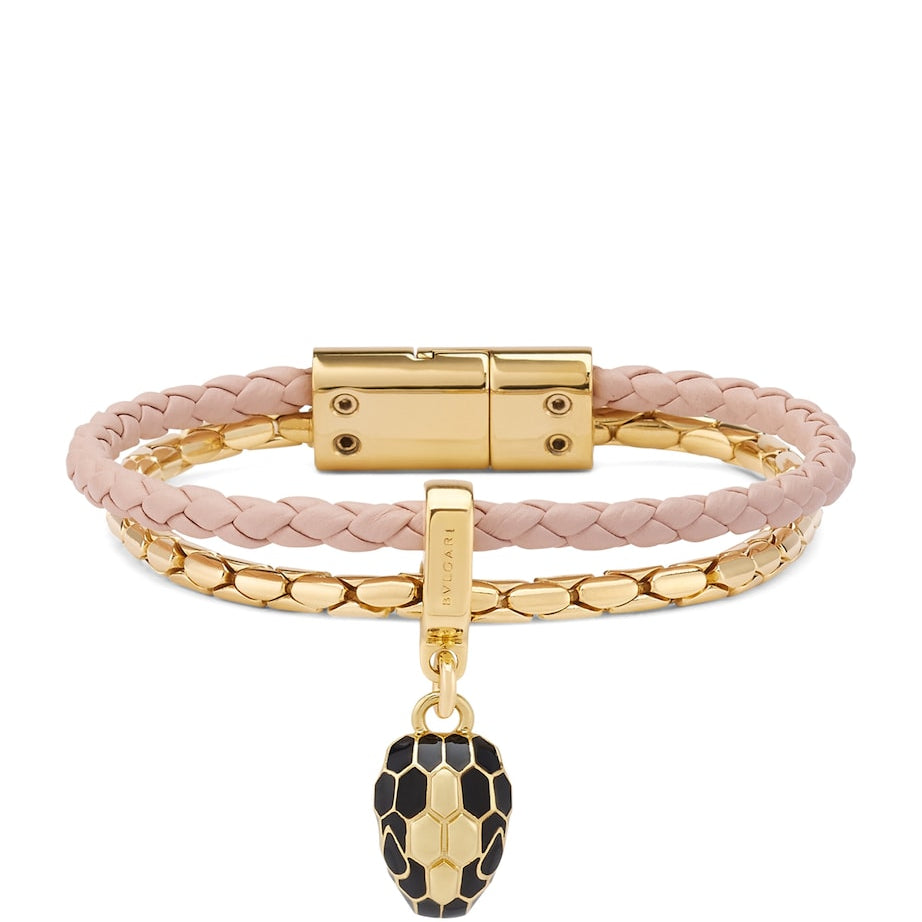 Bvlgari Leather Serpenti Forever Bracelet