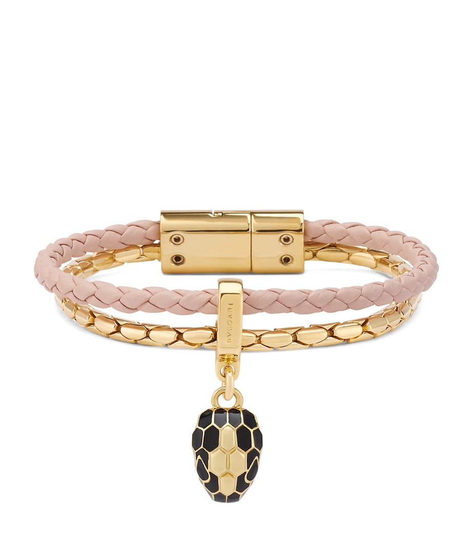 Bvlgari Leather Serpenti Forever Bracelet
