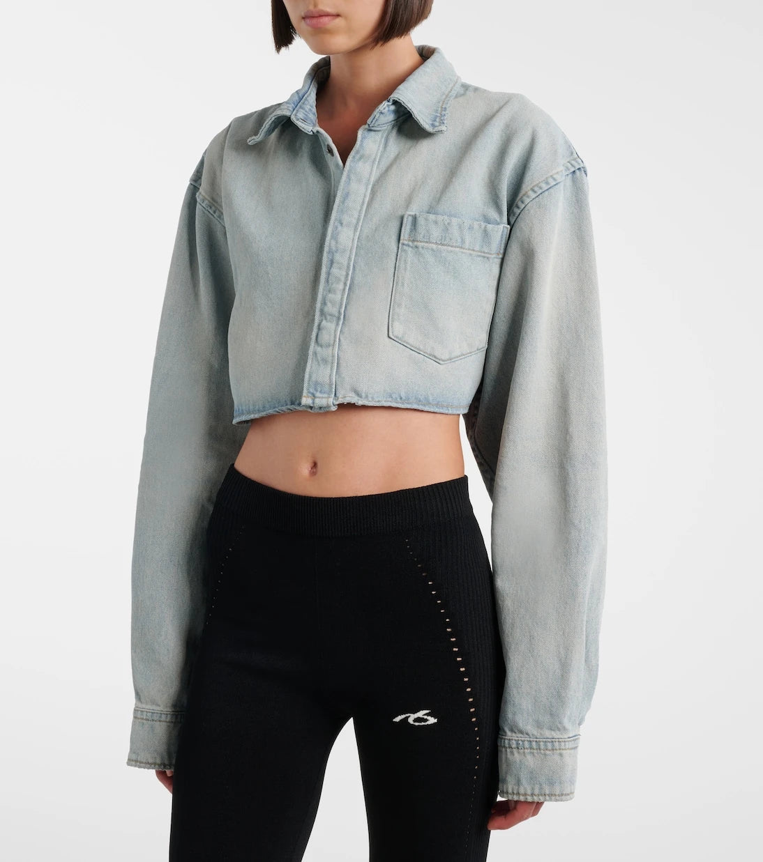 Balenciaga - Cropped denim shirt