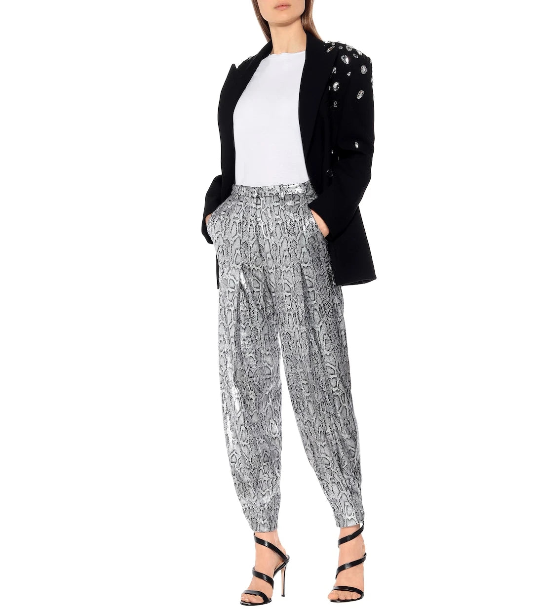 Christopher Kane - Snake-effect high-rise pants