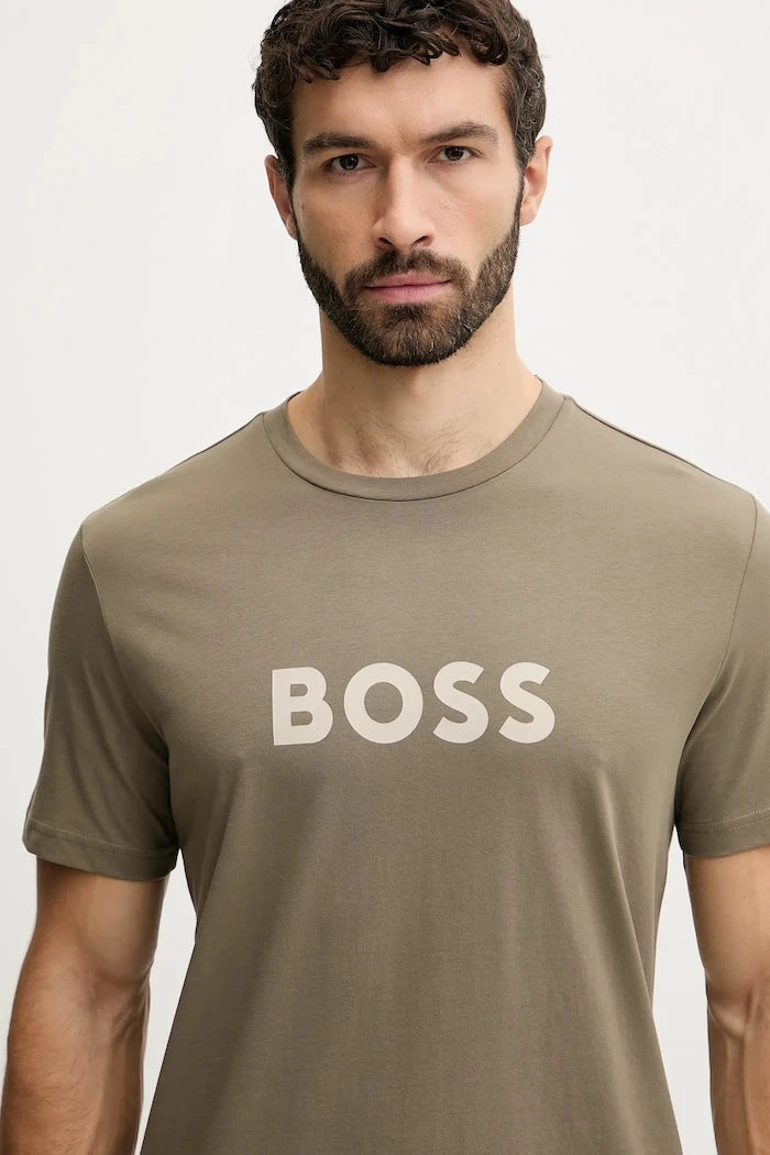 BOSS erkek pamuklu T-Shirt RN