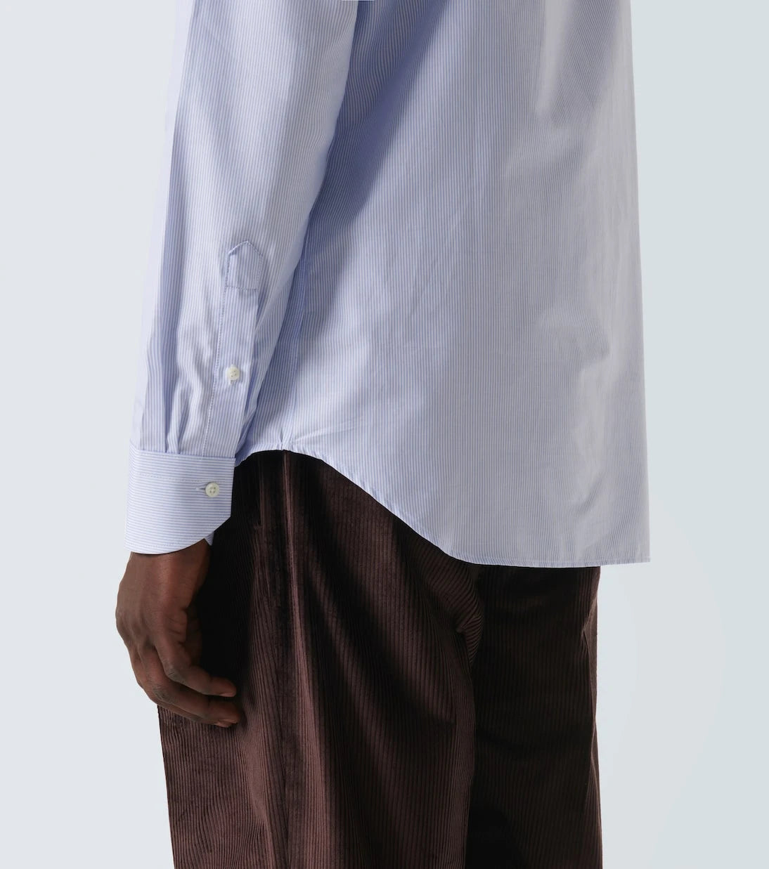 Canali - قميص بوبلين قطني مخطط