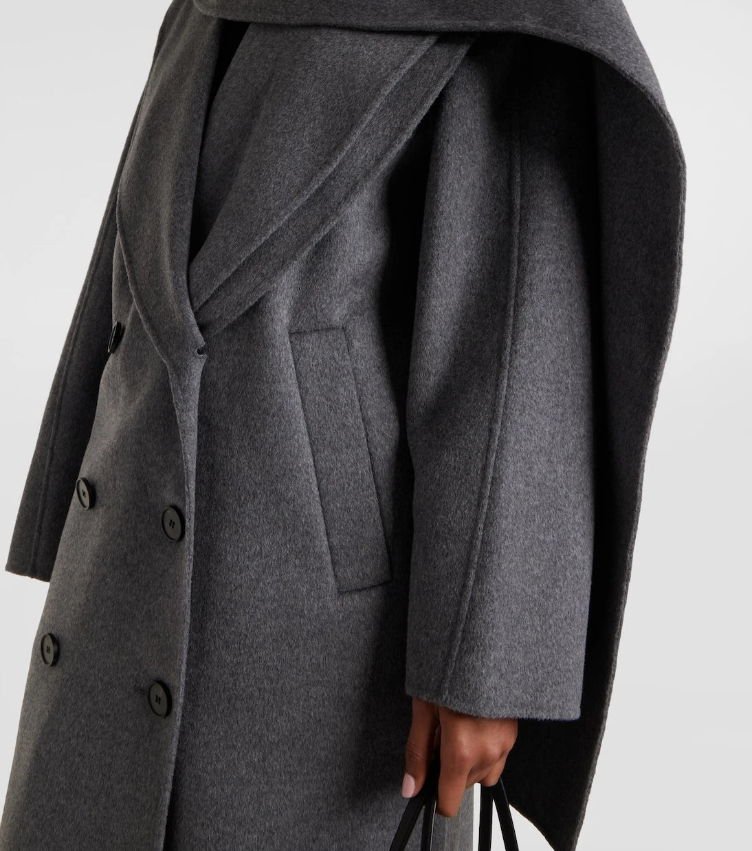 Róhe - Scarf-detail wool and cashmere coat