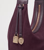 Small Suede Hudson Crescent Shoulder Bag