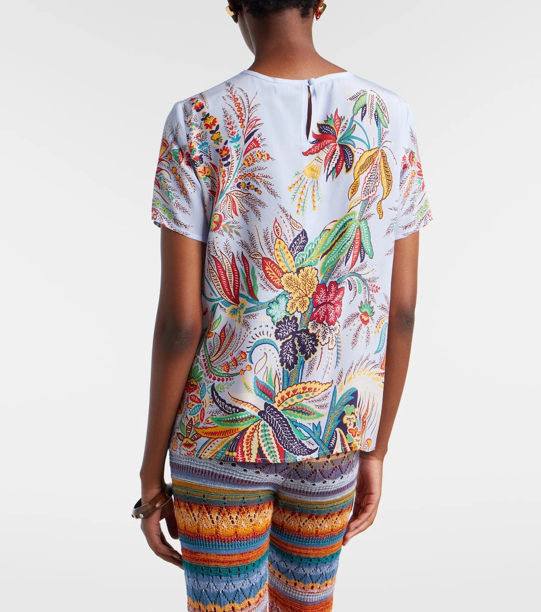 Etro - Paisley silk crêpe de chine top