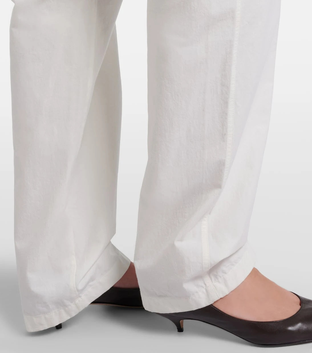The Row - Fael cotton poplin straight pants