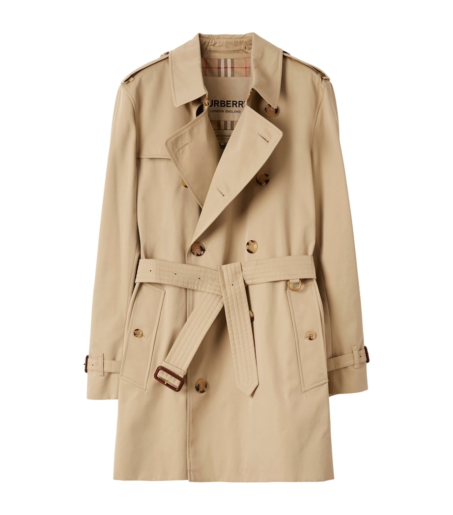 Burberry Yellow Short Kensington Trench Coat
