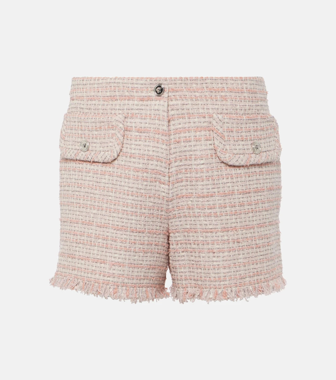 Versace - Fringed tweed shorts