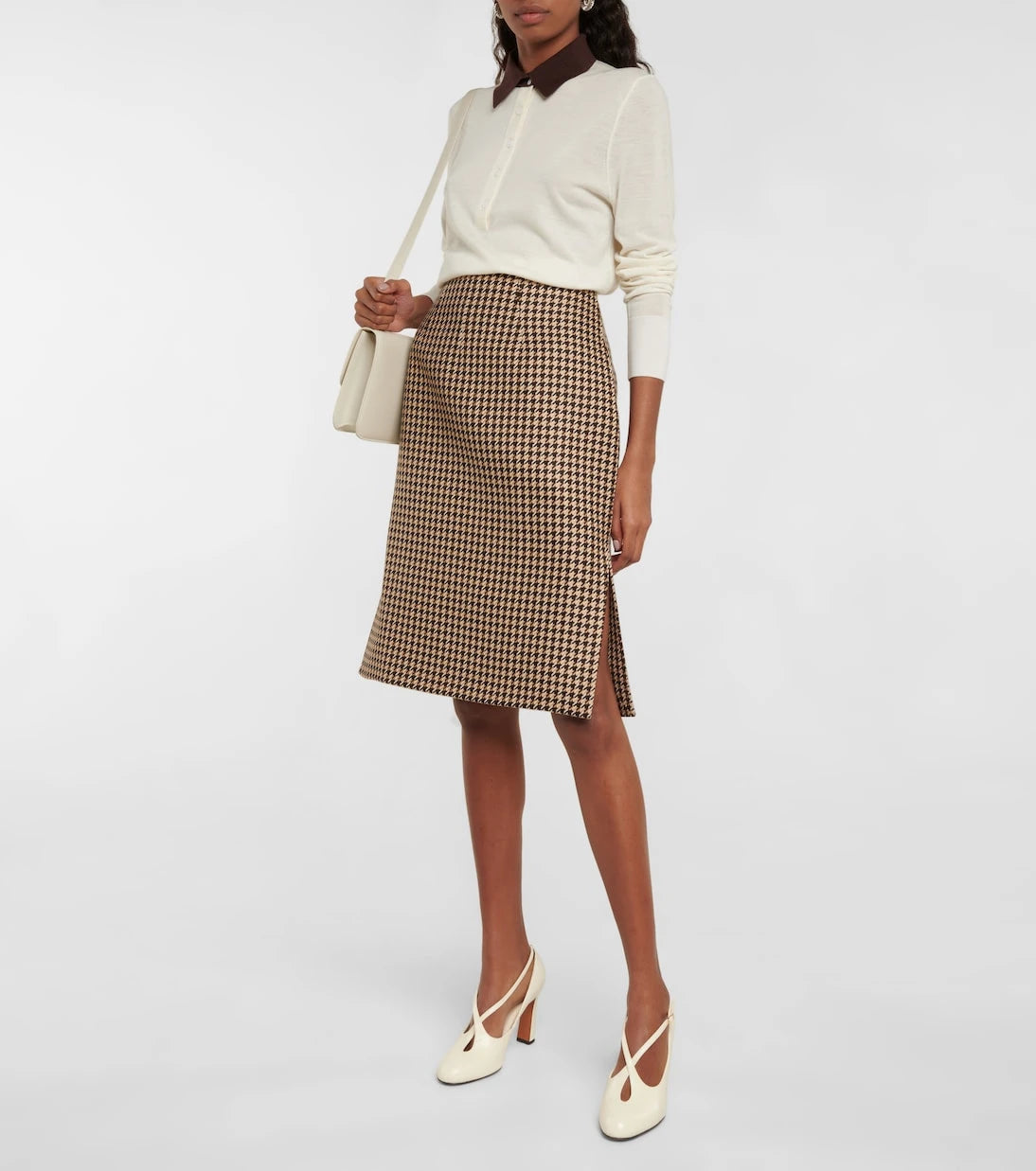 Emilia Wickstead - Noah houndstooth pencil skirt