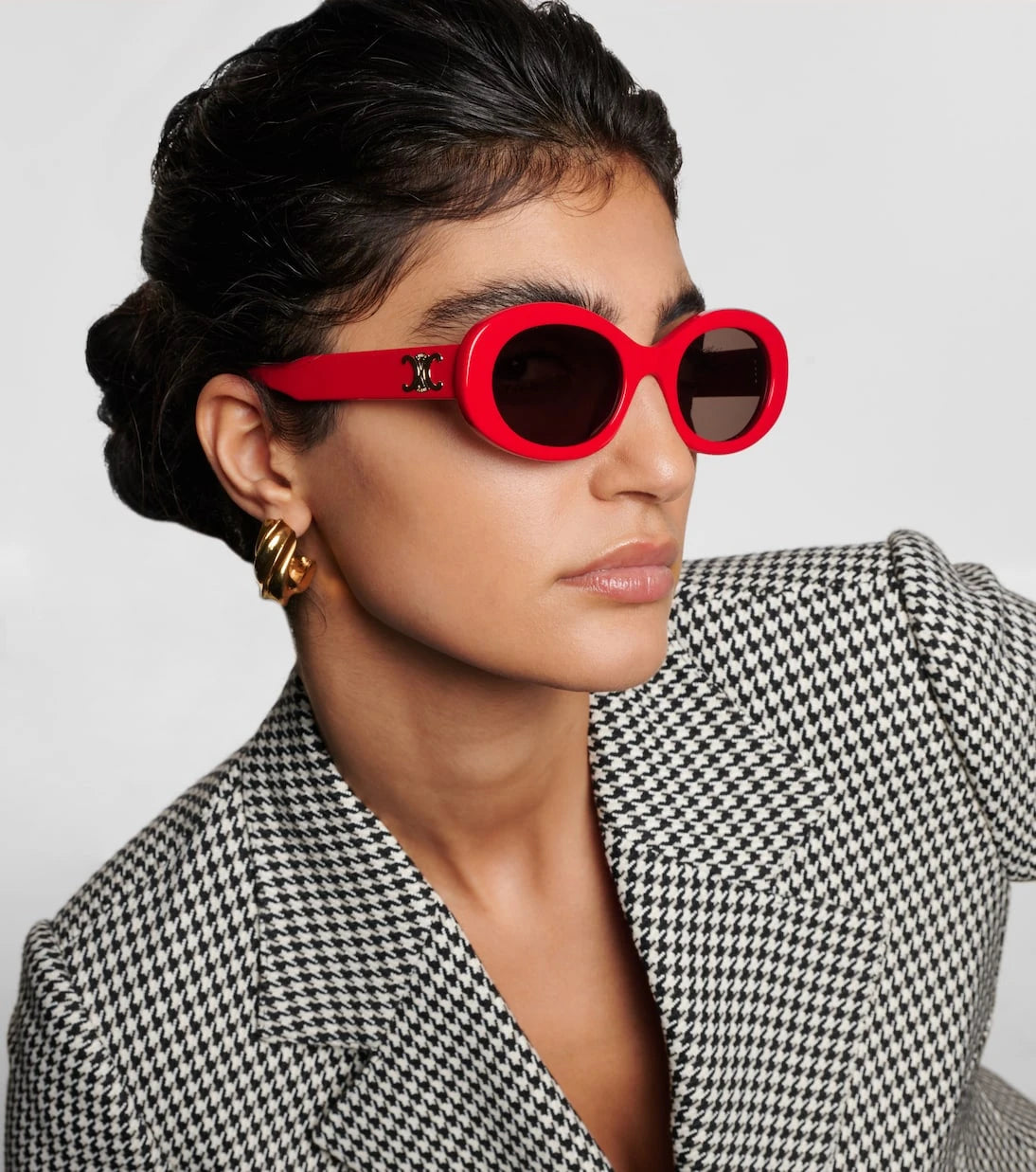 Celine Eyewear - Triomphe oval sunglasses
