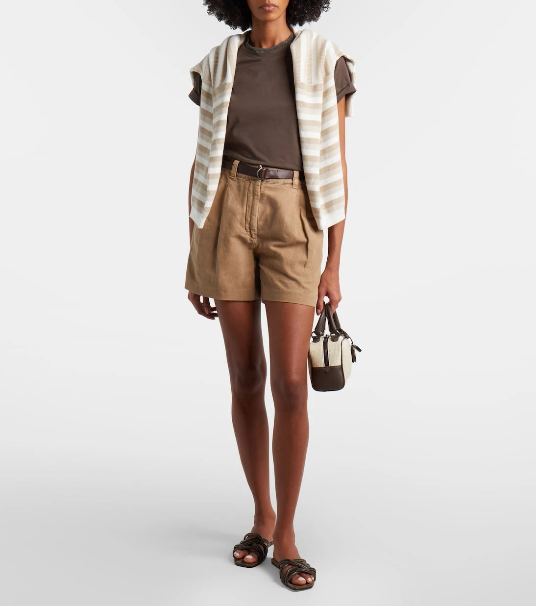 Brunello Cucinelli - Monili cotton-blend T-shirt