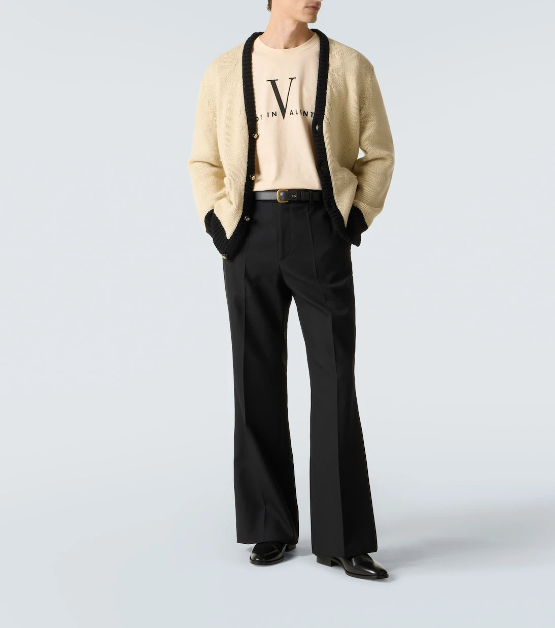 Valentino - Embroidered virgin wool cardigan