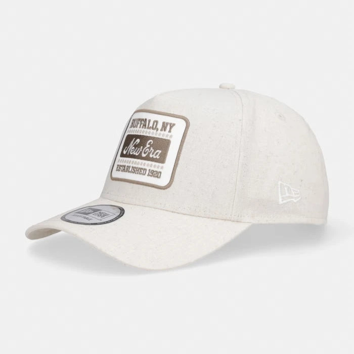 New Era бейзболна шапка от лен OVAL PATCH LINEN EFRAME
