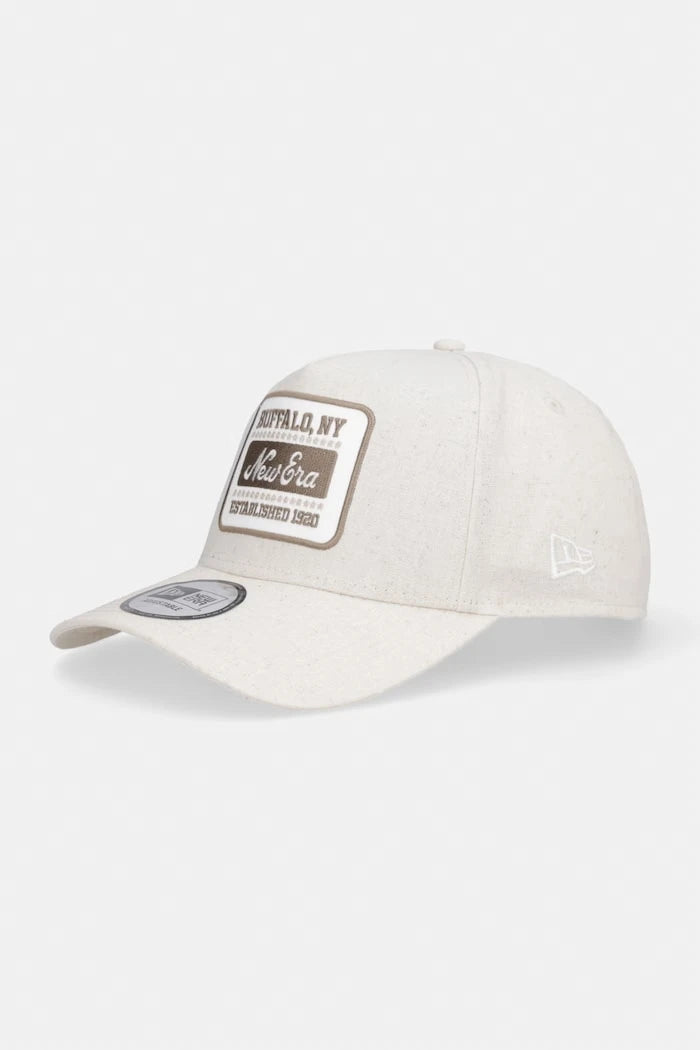 New Era бейзболна шапка от лен OVAL PATCH LINEN EFRAME