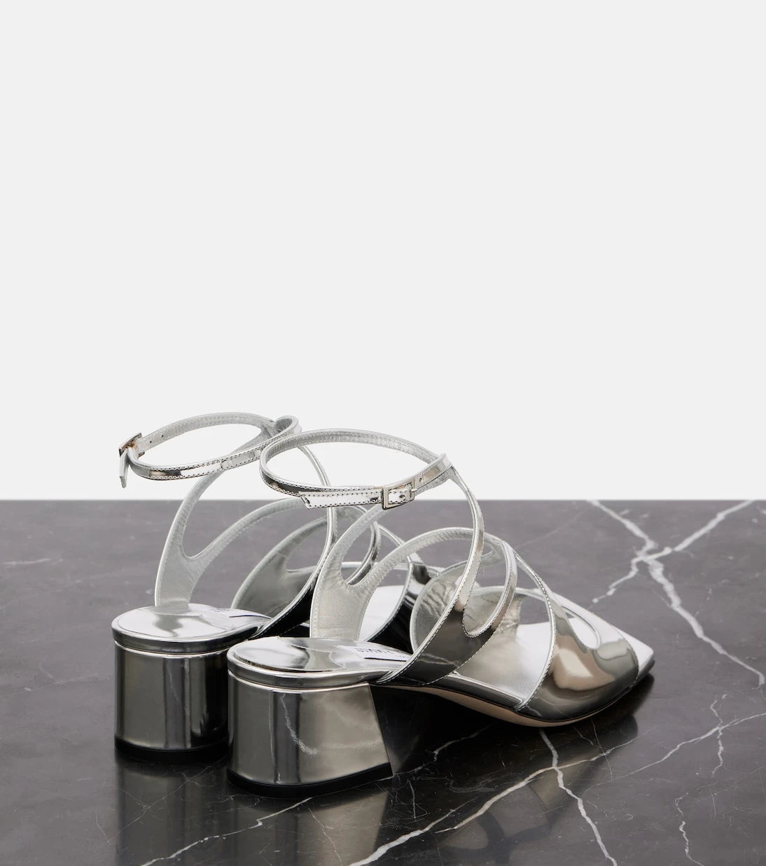 Jimmy Choo - Azilia 45 metallic leather sandals