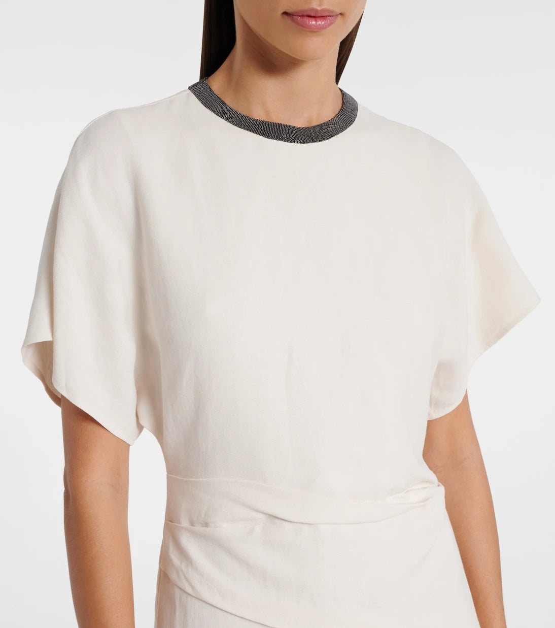 Brunello Cucinelli - Linen-blend midi dress