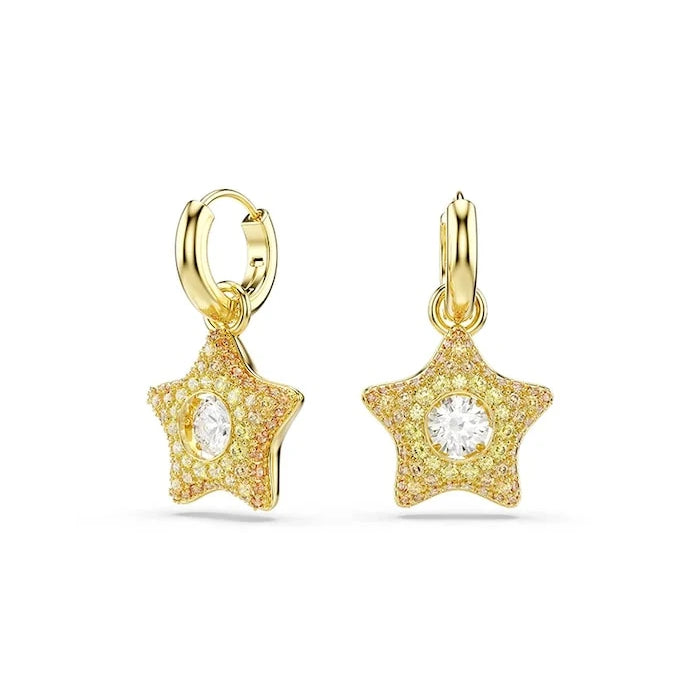 Swarovski kadın altın kaplama zirkonlu küpeler SUBLIMA