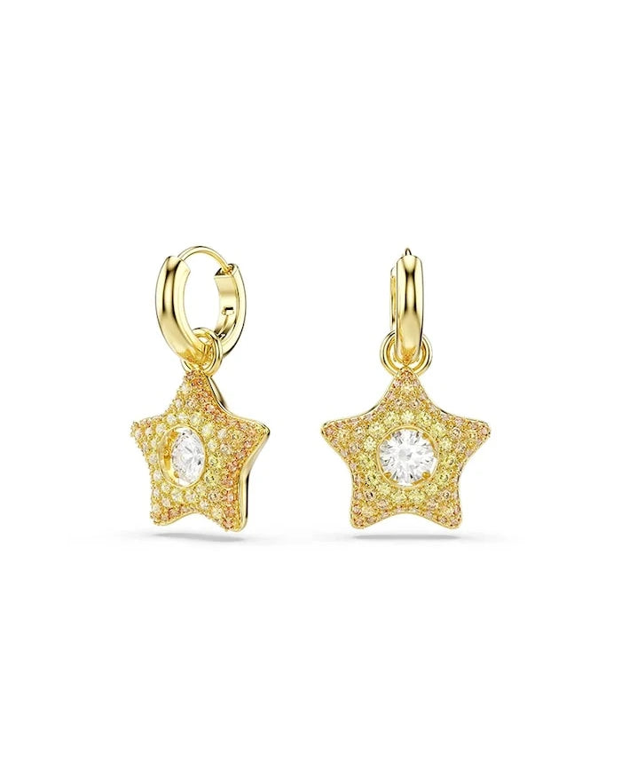 Swarovski kadın altın kaplama zirkonlu küpeler SUBLIMA