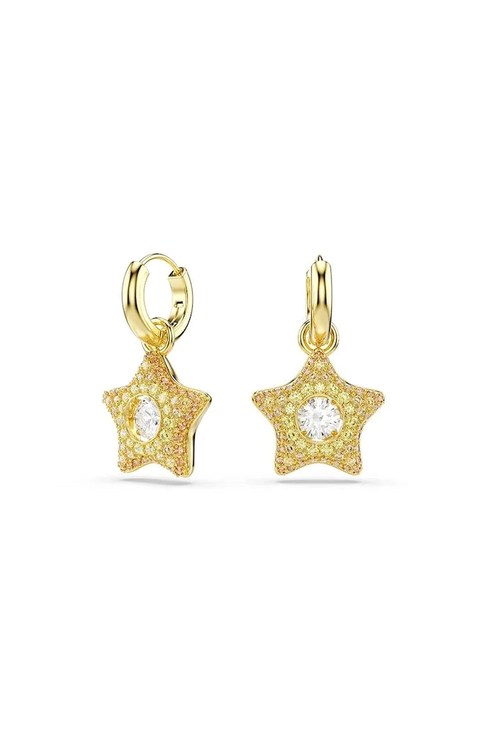 Swarovski kadın altın kaplama zirkonlu küpeler SUBLIMA