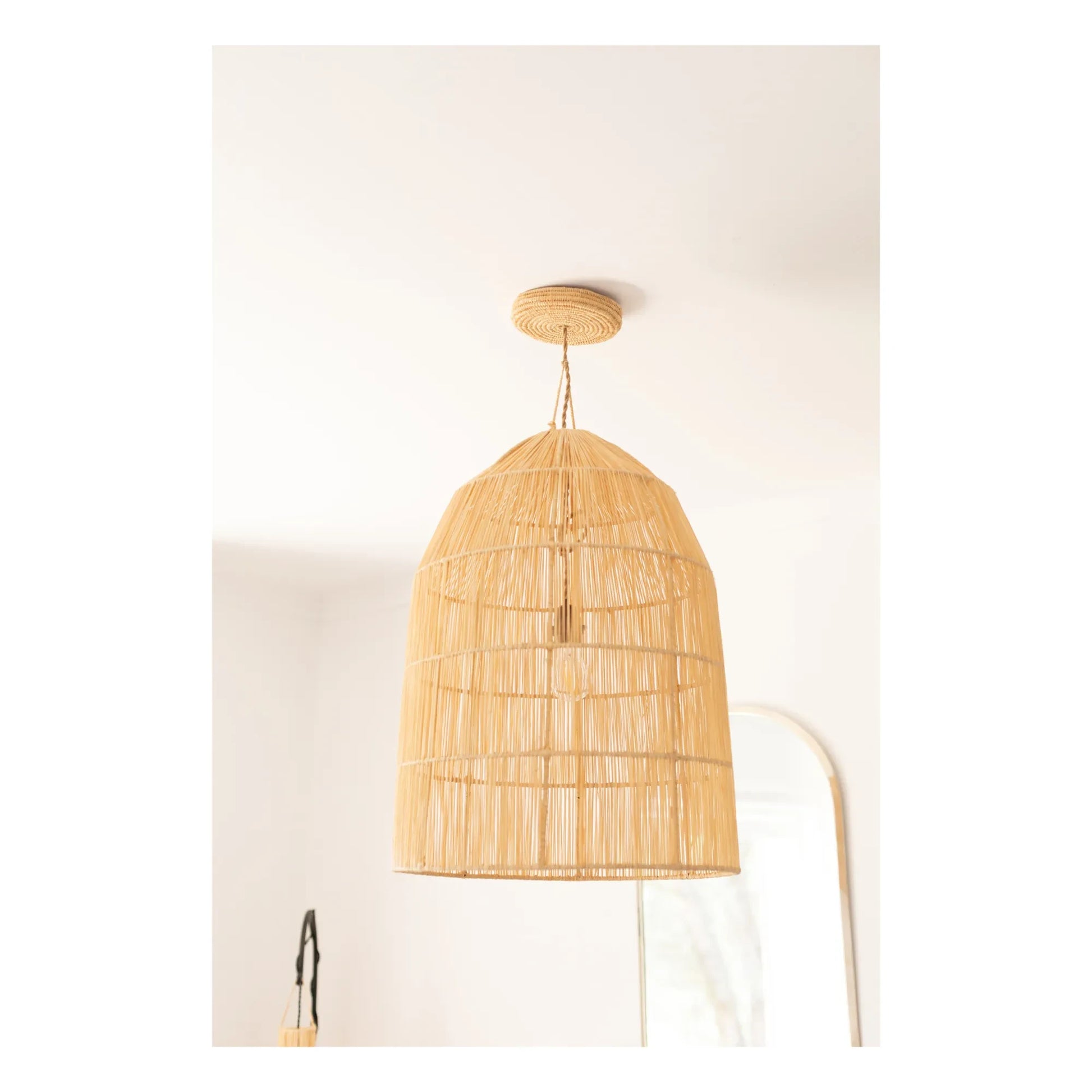Cosydar - Light Fixture & Palm Leaf Ceiling Canopy