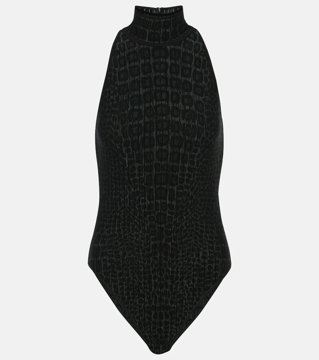 Alaïa - Croc-effect halterneck bodysuit