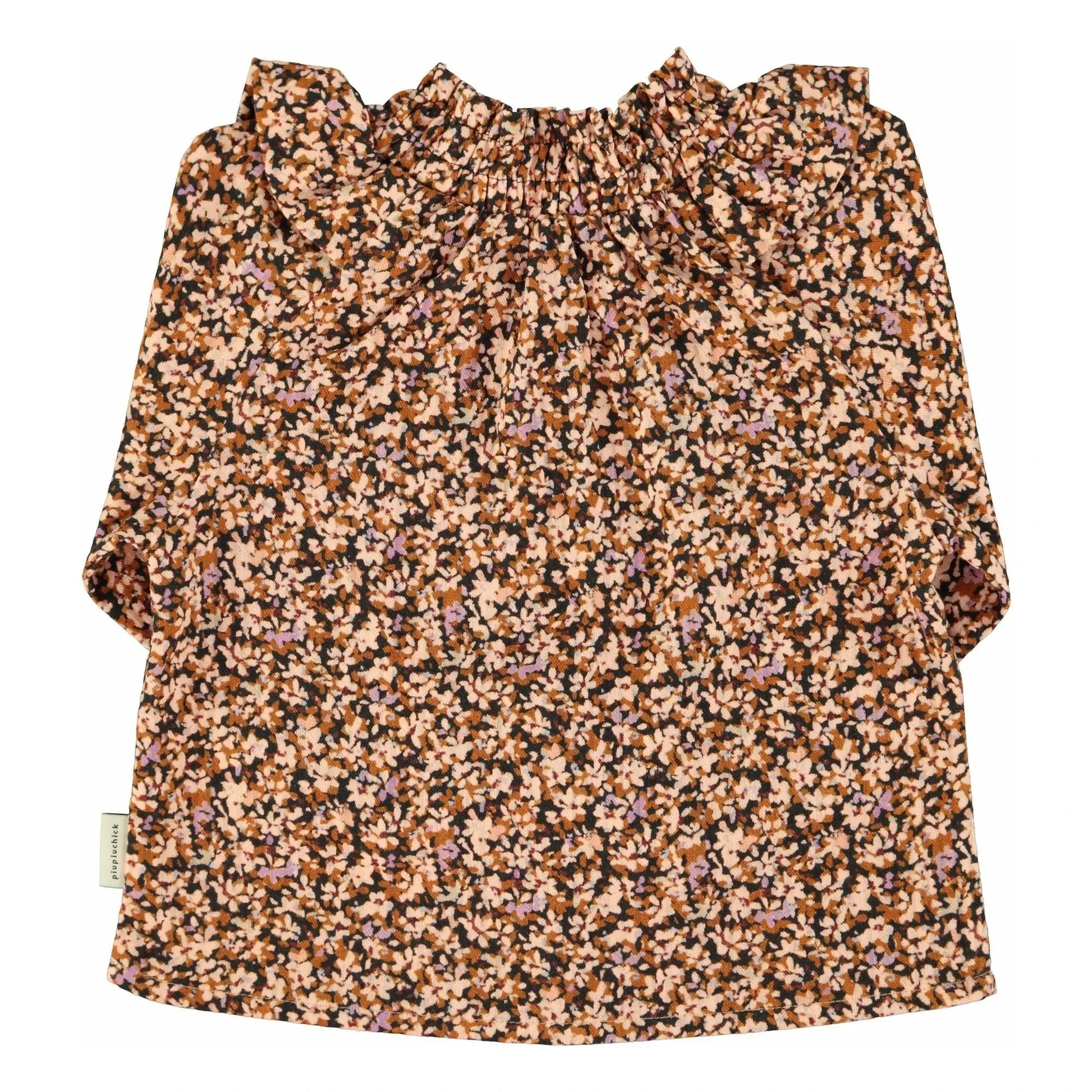 Piupiuchick - Blouse Volants Fleurie | Black