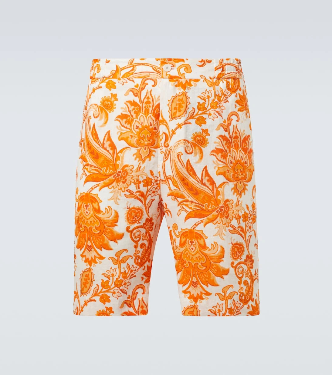 Etro - Paisley linen Bermuda shorts