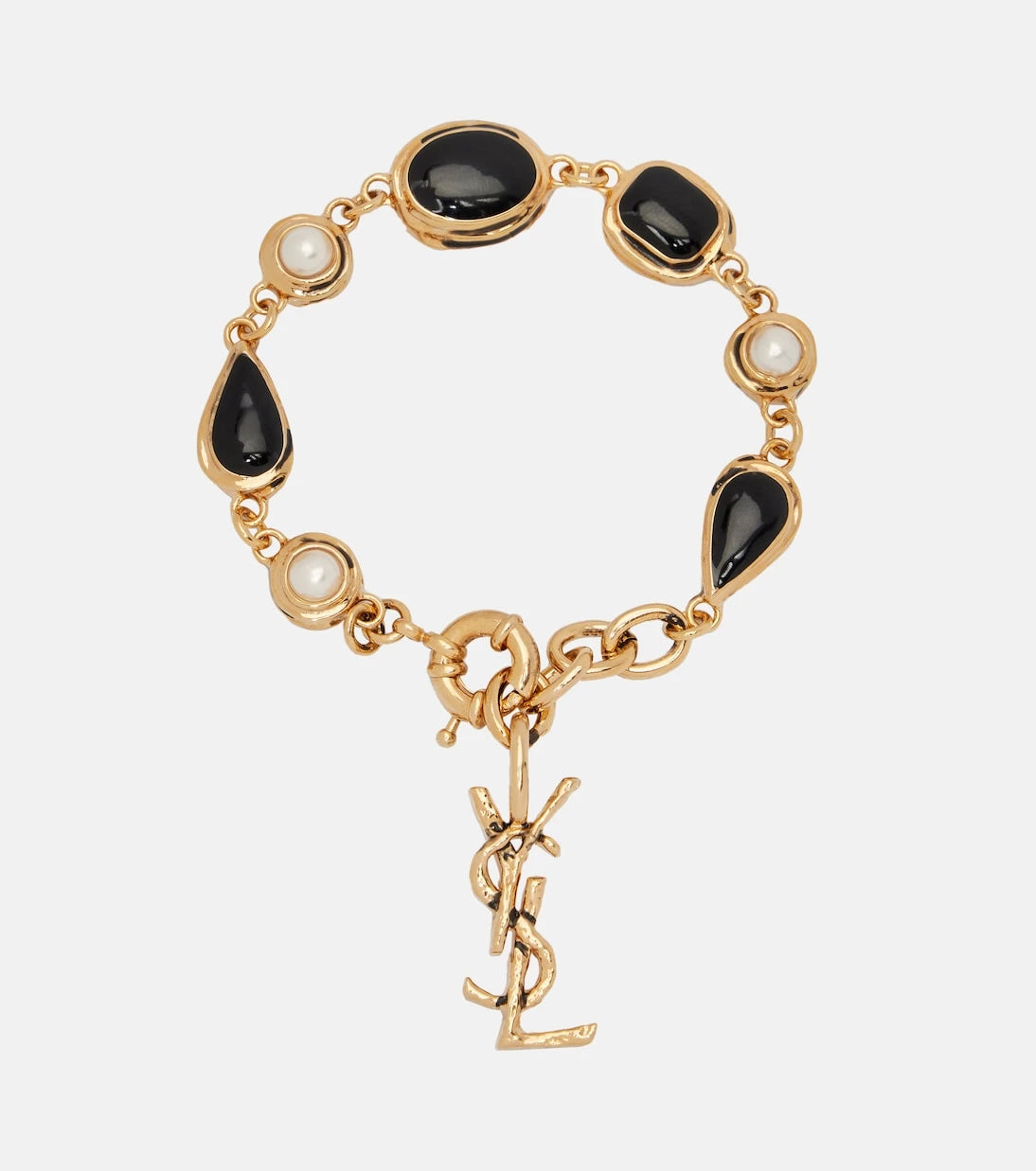 Saint Laurent - Cassandre embellished chain bracelet