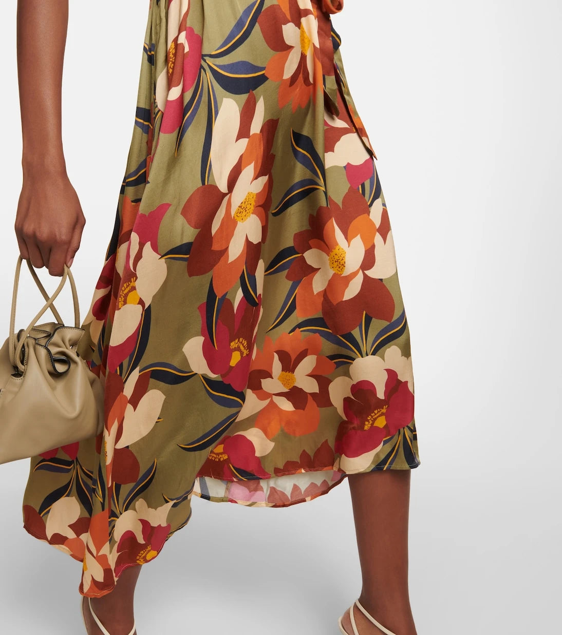 Velvet - Francie printed satin midi dress
