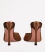 Brown Satin Alexa Heeled Mules 95