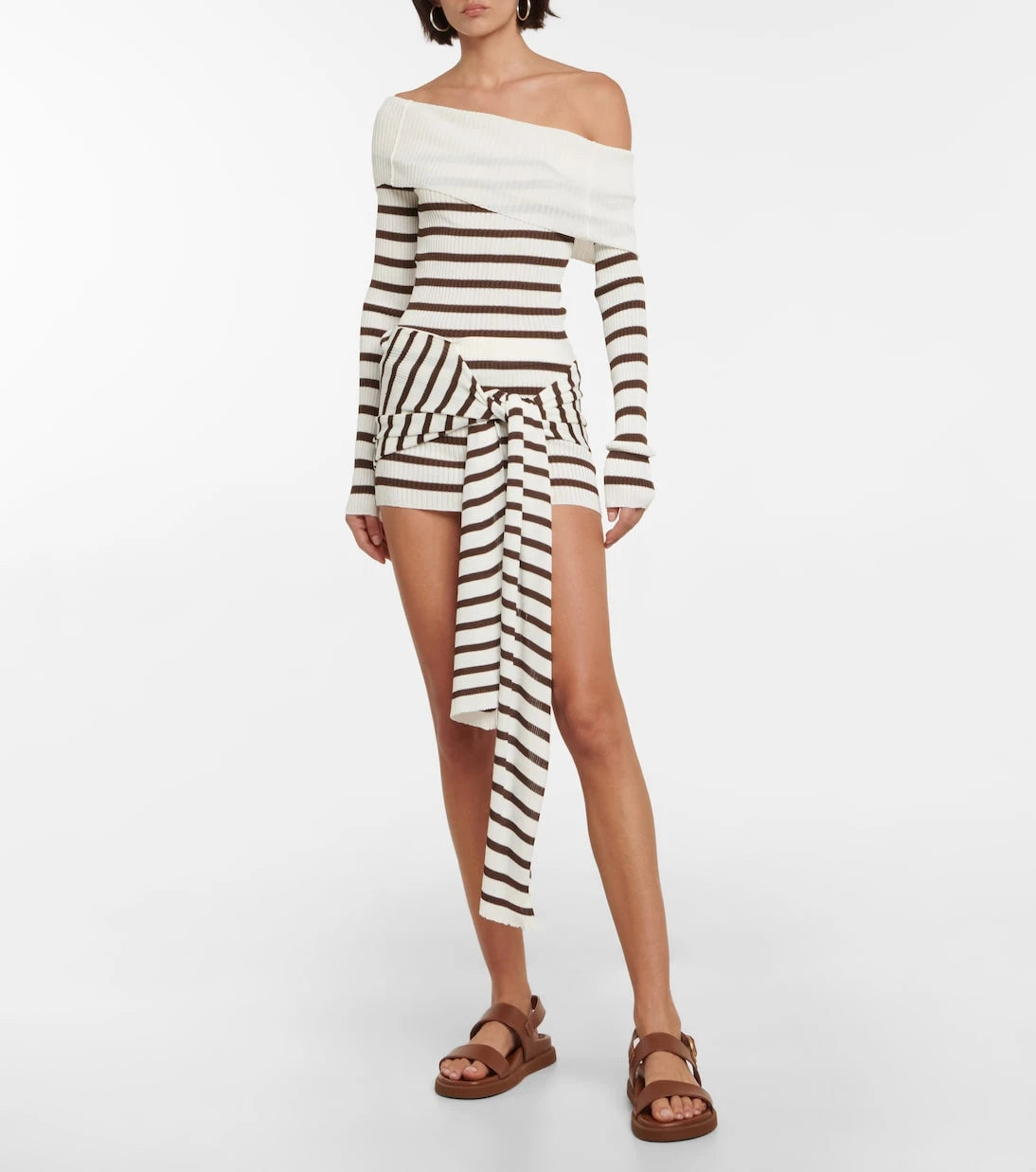 Jean Paul Gaultier - Striped wrap miniskirt