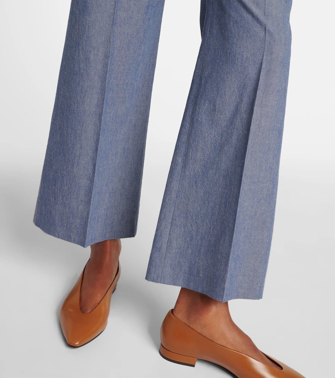 Loro Piana - بنطلون ناش شامبراي واسع
