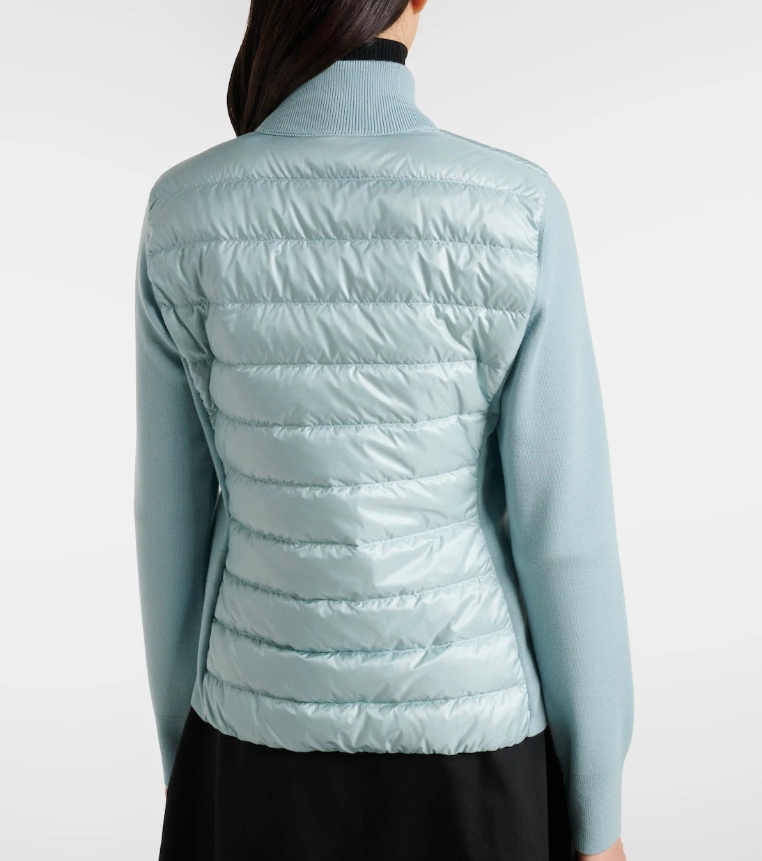 Moncler - Down-paneled virgin wool cardigan