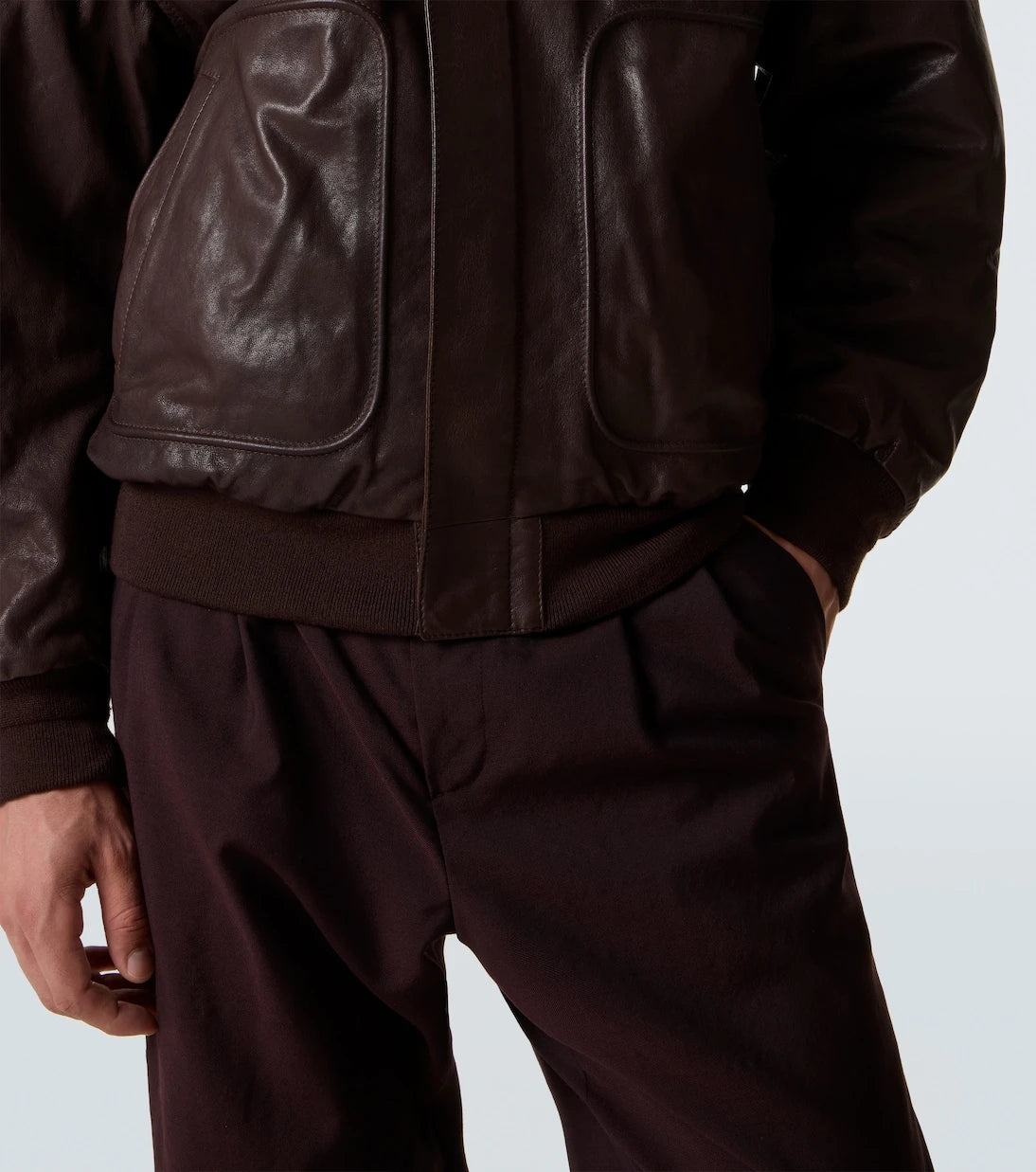Calvin Klein Collection - Johnson leather blouson