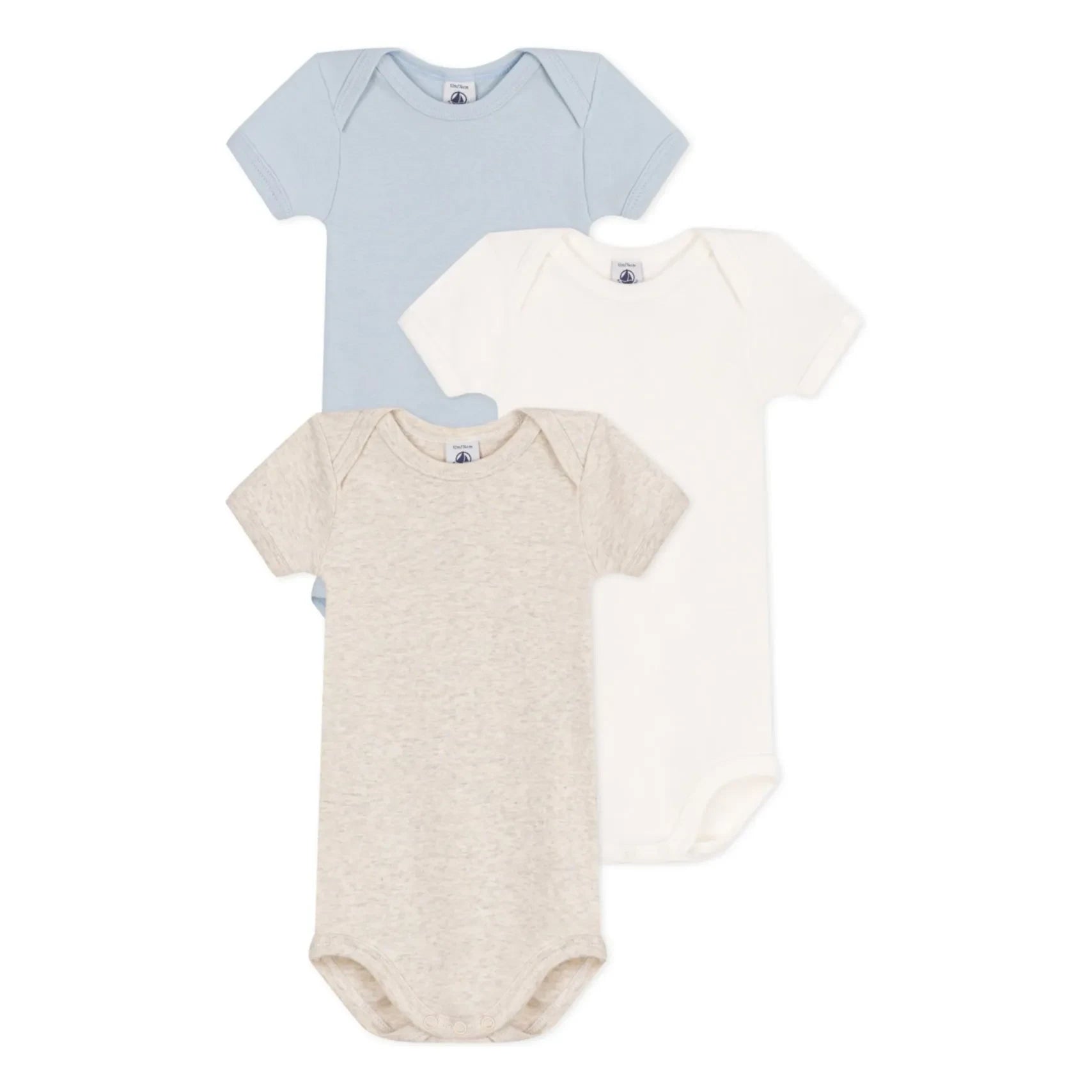 Petit Bateau - Lot 3 Bodies Unis | Blue