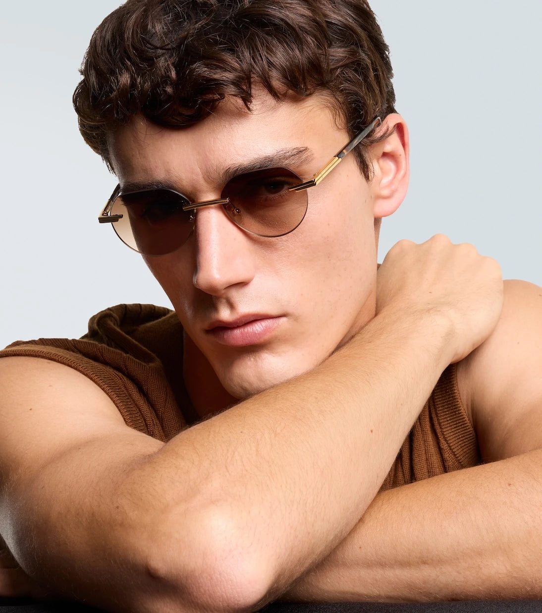 Bottega Veneta - نظارة شمسية Glasant مستديرة