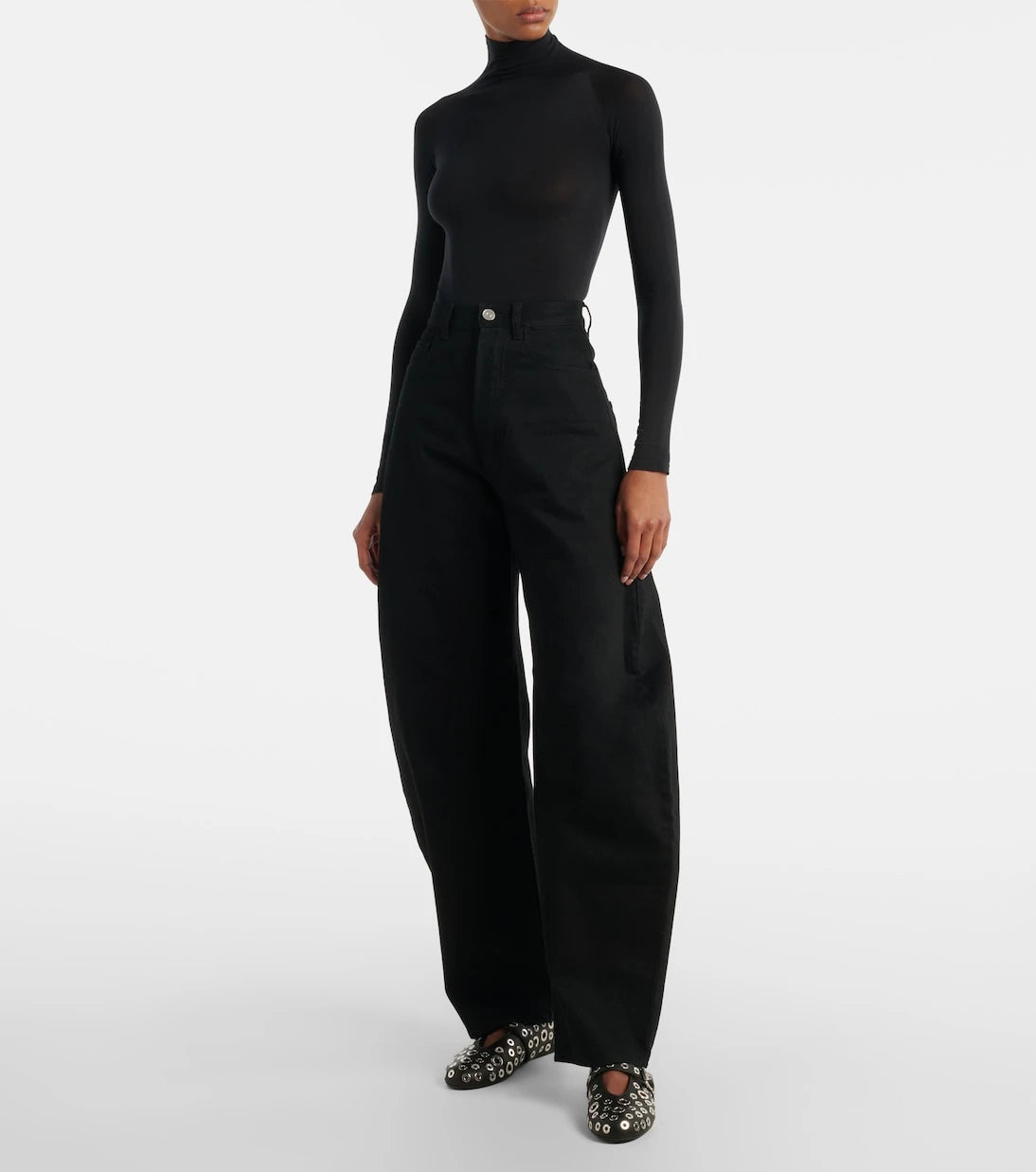 Alaïa - Studded leather ballet flats