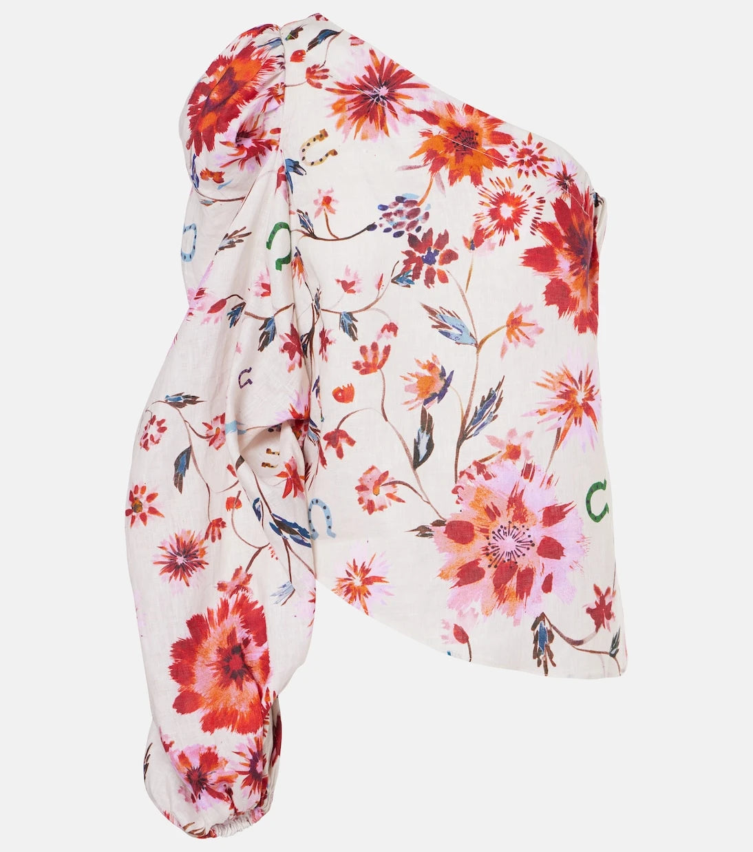 Dorothee Schumacher - Floral Ease one-shoulder linen top