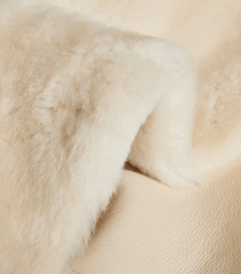 White Shearling Reversible Coat