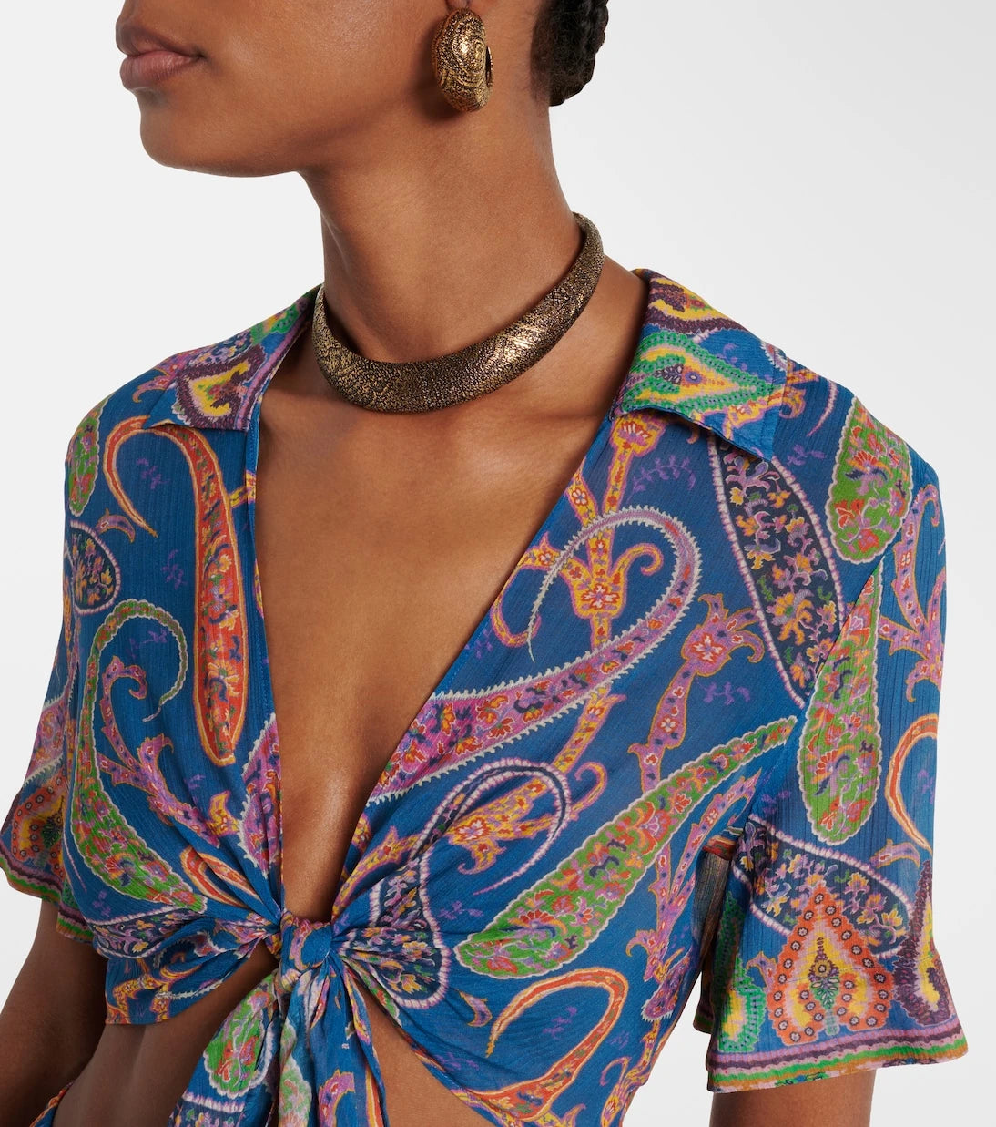 Etro - Paisley crop top