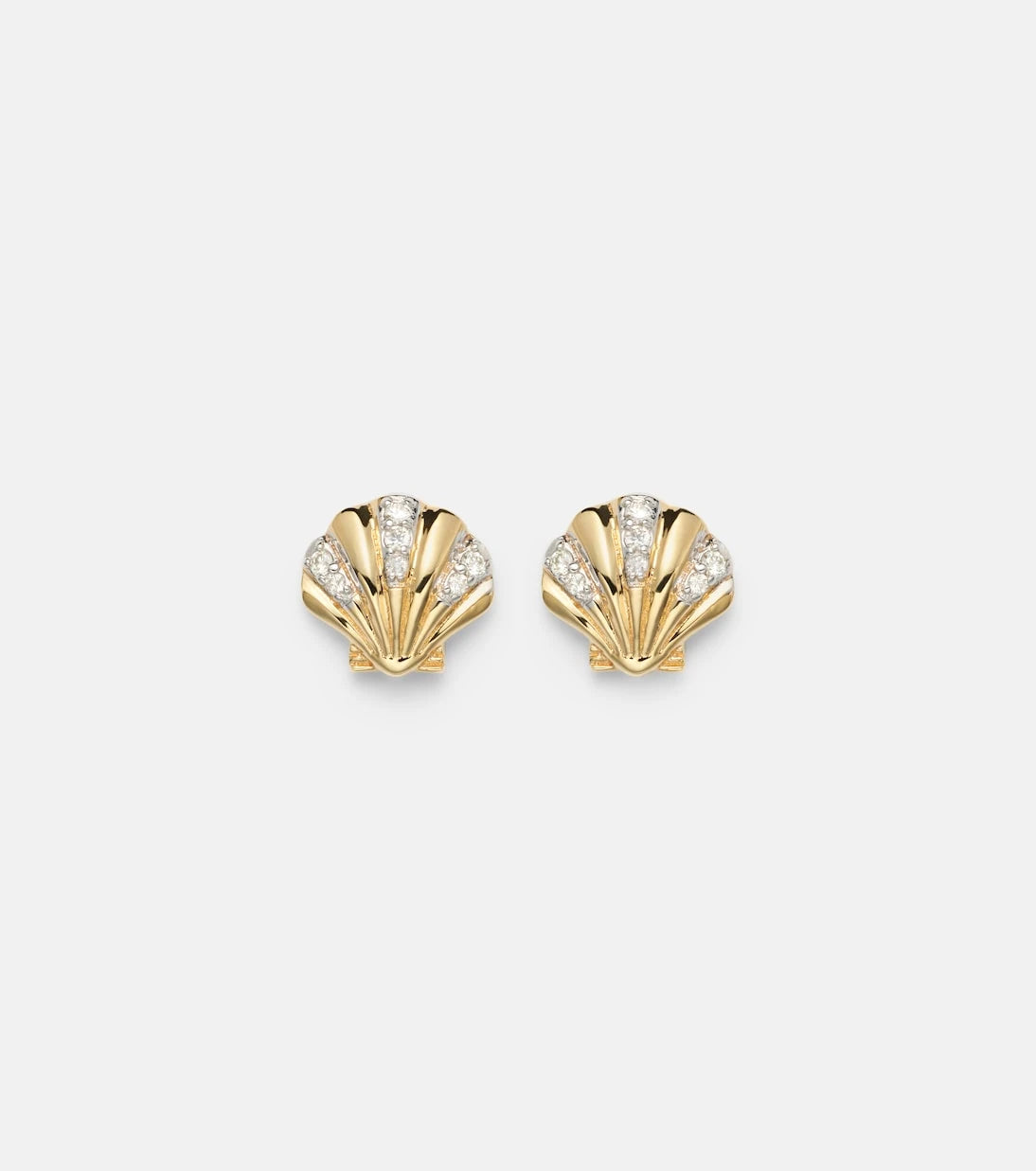 Mateo - Petite Venus 14kt gold stud earrings with diamonds