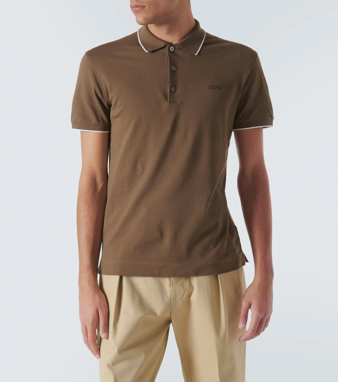 Zegna - Cotton-blend polo shirt