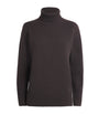 Brown Cashmere Rollneck Sweater
