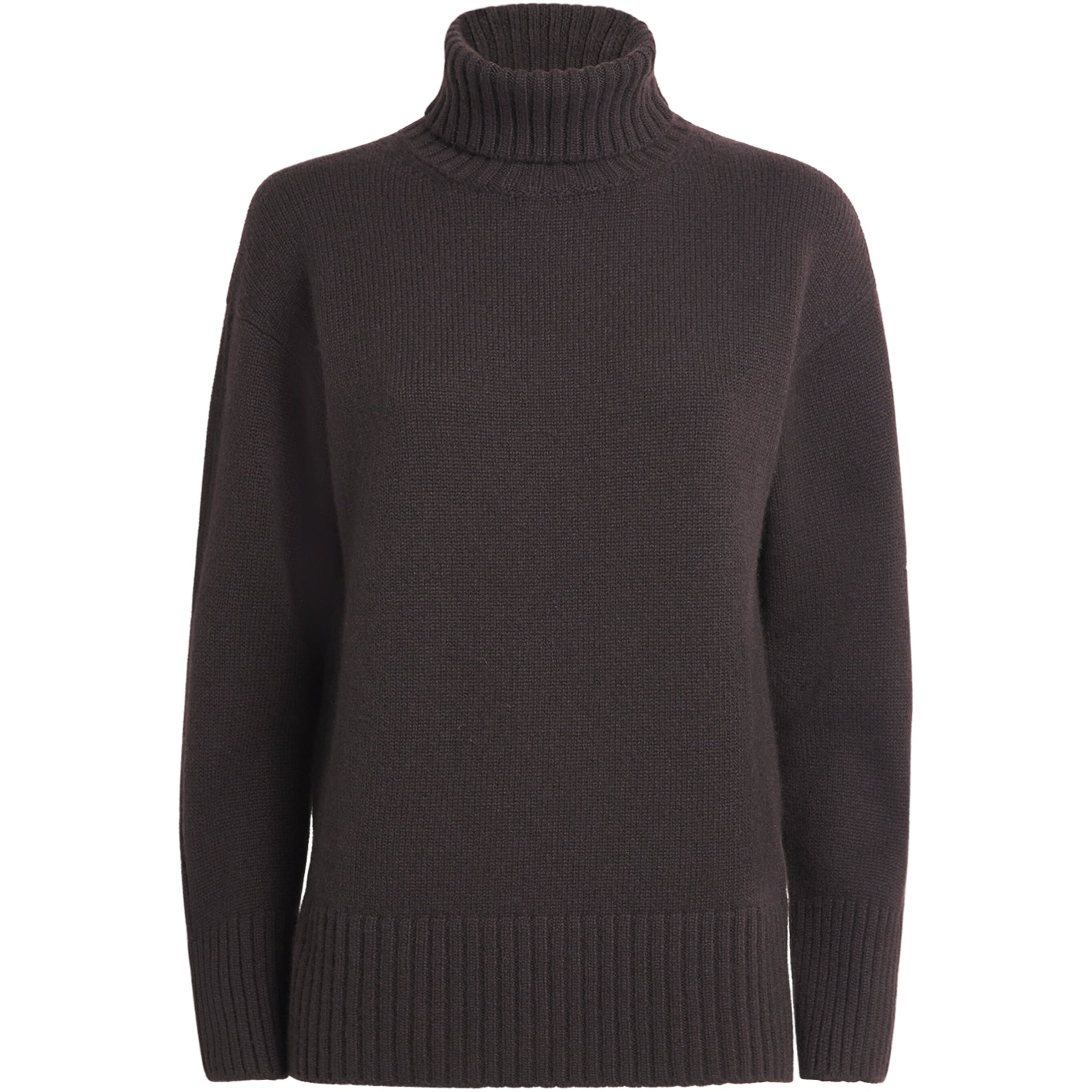 Brown Cashmere Rollneck Sweater