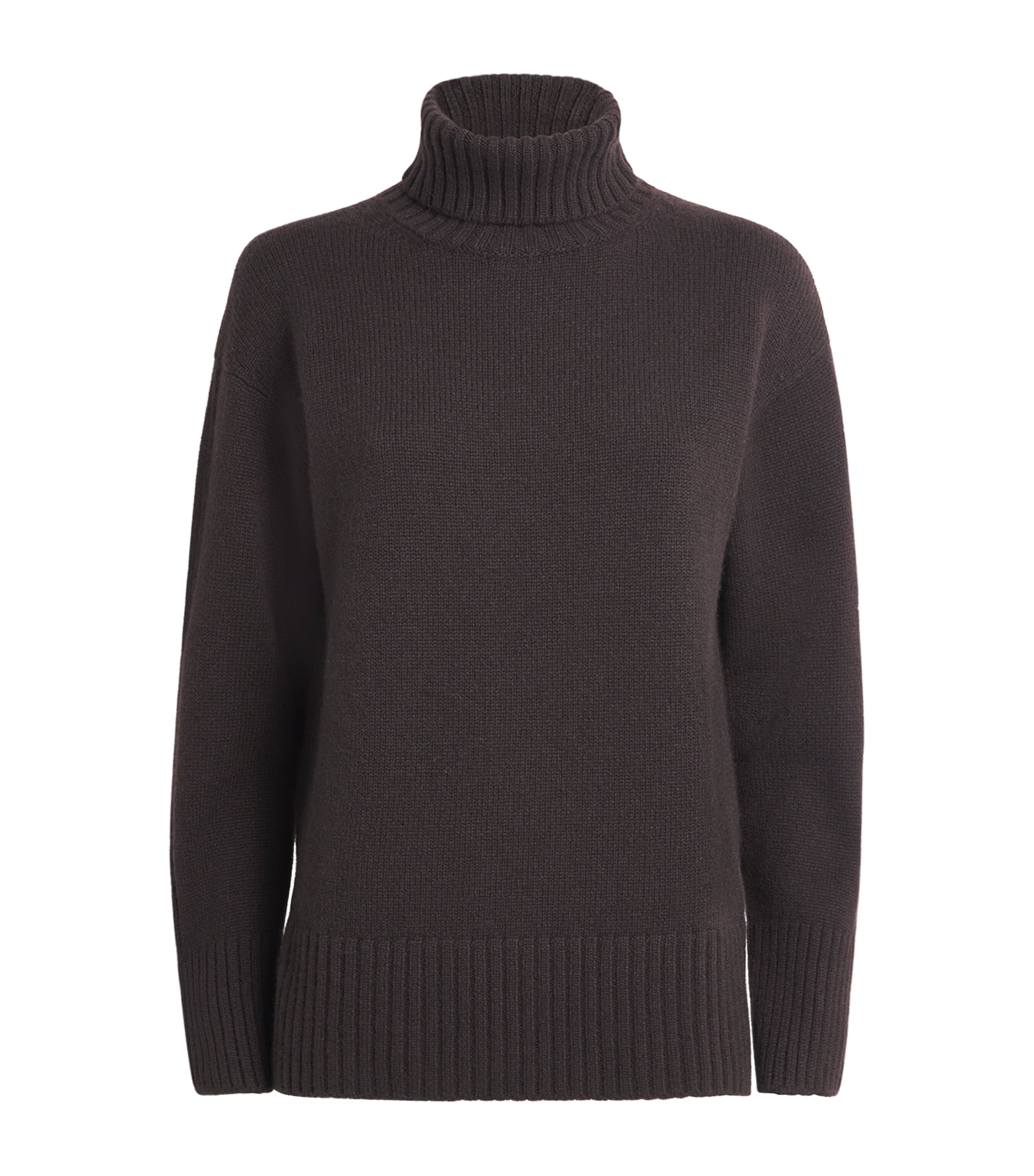 Brown Cashmere Rollneck Sweater