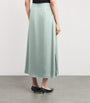 Weekend Max Mara Green Satin Midi Skirt